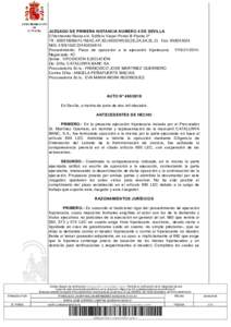 JUZGADO DE PRIMERA INSTANCIA NUMERO 4 DE SEVILLA C/Vermondo Resta s/n. Edificio Viapol Portal B Planta 2ª Tlf.: 1I,1M,4C,4P,3S2E,2A,5A,5L,3). Fax: NIG: 4109142C20140034614 Procedimiento: 