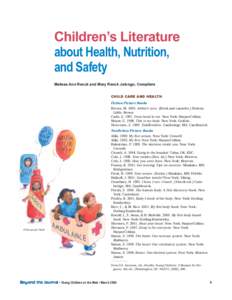 Children's Literature about Health, Nutrition, and Safety