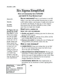 Process management / Evaluation / General Electric / Motorola / Six Sigma / DMAIC / Hindley–Milner / Lean Six Sigma / Quality / Management / Business