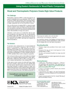 Wood and Thermoplastic Polymers Create High-Value Products