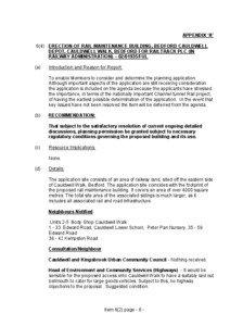 APPENDIX ‘A’ 6(4) ERECTION OF RAIL MAINTENANCE BUILDING, BEDFORD CAULDWELL DEPOT, CAULDWELL WALK, BEDFORD FOR RAILTRACK PLC (IN