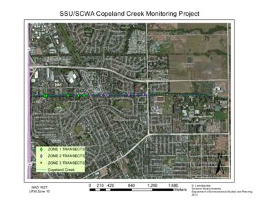 SSU/SCWA Copeland Creek Monitoring Project  WX X W