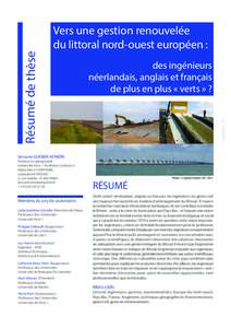 Résumé de thèse  Vers une gestion renouvelée du littoral nord-ouest européen : des ingénieurs néerlandais, anglais et français