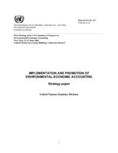 System of Integrated Environmental and Economic Accounting / National accounts / Economic data / System of Environmental and Economic Accounting for Water / Environmental protection expenditure accounts / Environmental protection / Sustainability measurement / Eurostat / Economy-wide material flow accounts / Statistics / Official statistics / Environmental statistics