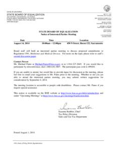 Notice of Interested Parties Meeting
