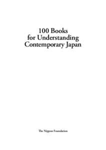 100 Books for Understanding Contemporary Japan The Nippon Foundation