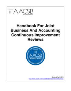 Handbook For Joint Business And Accounting Continuous Improvement