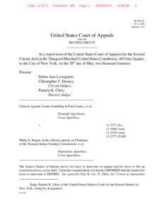 United States District Court for the Western District of New York / Court of appeals / Intervention / Christopher F. Droney / Circuit court / Amicus / New York / Government / Law / Amicus curiae / Roman law