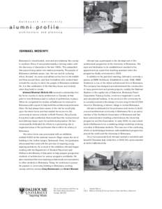 d a l h o u s i e  u n i v e r s i t y alumni profile architecture