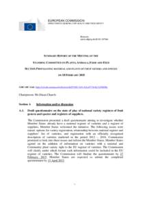 EUROPEAN COMMISSION DIRECTORATE-GENERAL FOR HEALTH AND FOOD SAFETY Brussels sanco.ddg2.g.dir[removed]