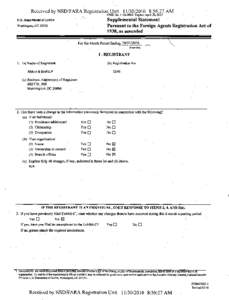 Received by NSD/FARA Registration Unit:56:27 AM OMB No; Expires April 30,2017 c;.s. Department of Justice Washington, DC 20530