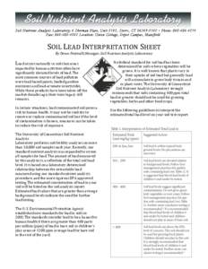 Microsoft Word - SOIL LEAD INTERPRETATION SHEET.doc