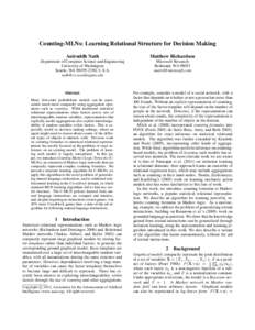 Counting-MLNs: Learning Relational Structure for Decision Making