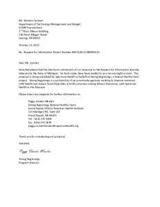 Mr. Brandon Samuel Department of Technology Management and Budget DTMB Procurement 2nd Floor, Mason Building 530 West Allegan Street Lansing, MI 48933