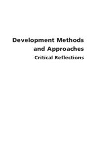 Development Methods and Approaches Critical Reflections Oxfam GB