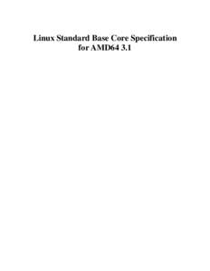 Linux Standard Base Core Specification for AMD64 3