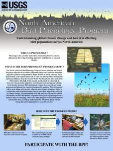 Climatology / Biology / Phenology / Animals / Bird migration / Migration / Bird / Nature Detectives / Ornithology / North American Bird Phenology Program / Zoology