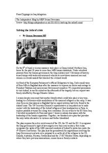 Press Clippings on Iraq delegation: The Independent. Blog by MEP Struan Stevenson Source: http://blogs.independent.co.uk[removed]solving-the-ashraf-crisis/ Solving the Ashraf crisis 