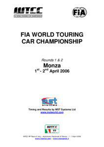 FIA WORLD TOURING CAR CHAMPIONSHIP Rounds 1 & 2