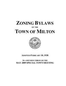 ZONING BYLAWS