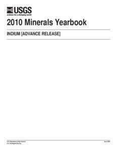 2010 Minerals Yearbook INDIUM [ADVANCE RELEASE]