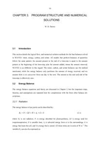 38  CHAPTER 3. PROGRAM STRUCTURE AND NUMERICAL SOLUTIONS W. R. Dawes