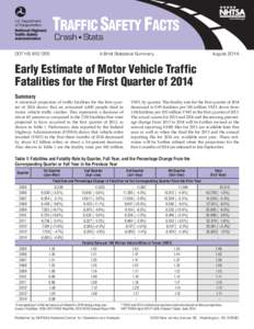 TRAFFIC SAFETY FACTS Crash • Stats DOT HS[removed]	  A Brief Statistical Summary