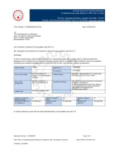 All India Council for Technical Education (A Statutory body under Ministry of HRD, Govt. of India) 7th Floor, Chandralok Building, Janpath, New Delhi[removed]PHONE: [removed][removed]FAX: [removed]www.aicte