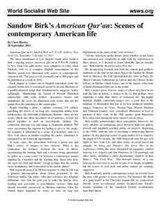 World Socialist Web Site  wsws.org Sandow Birk’s American Qur’an: Scenes of contemporary American life