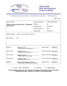 ORAU TEAM Dose Reconstruction Project for NIOSH Oak Ridge Associated Universities I Dade Moeller & Associates I MJW Corporation Page 1 of 34