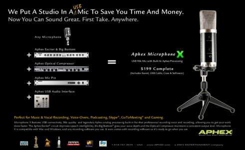 Microphones / Aphex Systems / Signal processing / Universal Serial Bus / Exciter / Electronics / Sound recording