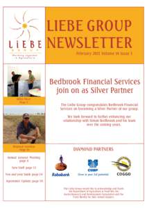 LIEBE GROUP NEWSLETTER February 2011 Volume 14 Issue 1  Bedbrook Financial Services