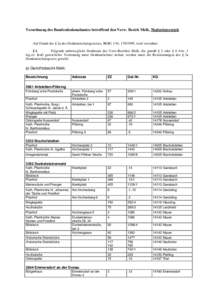 Verordnung des Bundesdenkmalamtes betreffend den Verw. Bezirk Melk, Niederösterreich  Auf Grund des § 2a des Denkmalschutzgesetzes, BGBl. I Nr, wird verordnet: § 1. Folgende unbewegliche Denkmale des Verw.Be