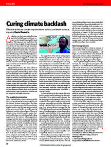 COLUMN  Vol 464|4 March 2010 NATURE|Vol  Curing climate backlash