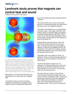 Landmark study proves that magnets can control heat and sound