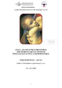 NEONATOLOGICKÉ ODDĚLENÍ  za podpory Neonatologické společnosti ČLS JEP a Neonatologické sekce ČAS Leonardo da Vinci Madona Litta (detail)