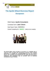 PDF  The Apollo Wheel Overview Report Management  Client Name: Apollo Consultants