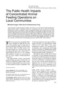 Fam Community Health Vol. 33, No. 1, pp. 373–382 c 2010 Wolters Kluwer Health | Lippincott Williams & Wilkins Copyright !  The Public Health Impacts