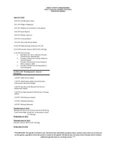 FERRY COUNTY COMMISSIONERS 290 E. Tessie Ave. Republic, WA[removed]TENTATIVE AGENDA June 11th, 2012 8:00 AM Call Meeting to Order