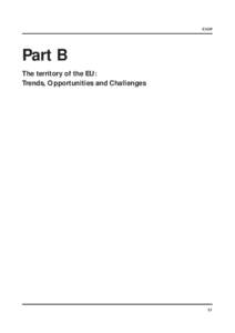 ESDP  Part B The territory of the EU: Trends, Opportunities and Challenges