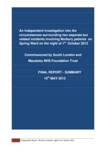 Summary Norbury FINAL Indp Report 25th June
