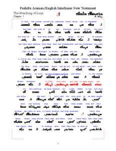 Peshitta Aramaic/English Interlinear New Testament  0qwld Fwzwrk h :0xxc  The Preaching of Luqa