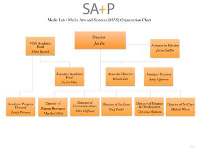 Media Lab / Media Arts and Sciences (MAS) Organization Chart  Director Joi Ito