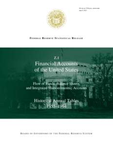 For use at 12:00 p.m., eastern time June 6, 2013 FEDERAL RESERVE STATISTICAL RELEASE  Z.1