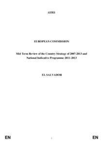 El Salvador Mid Term Review of the Country Strategy of[removed]