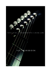 PARKER GUITARS | A REVOLUTION IN PRECISION AND SOUND  FLY HANDBOOK