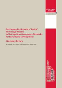 LITERATURE REVIEW MARCH 2011 Developing Participatory ‘Spatial’ Knowledge Models