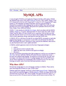 MySQL / Web development software / Application programming interface / LAMP / WAMP / ODBC / PHP / Comparison of wiki software / MySQL Workbench / Software / Computing / Cross-platform software