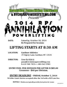 Revolution Powerlifting Syndicate & RYCHLAKPOWERSYSTEMS.COM Presents[removed]