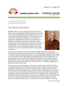 volume 2 no. 2 : springbuddhist global relief helping hands newsletter